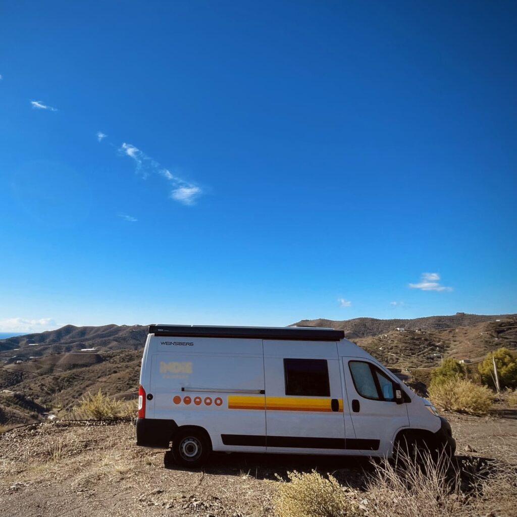 Campervan, das von der CJH Organisation gesponsert war